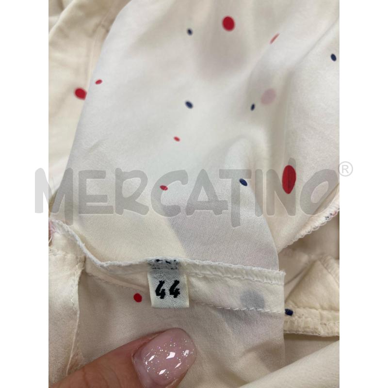 VESTITO DONNA PANNA POIS BLU ROSSO CINTURA | Mercatino dell'Usato Gazzada schianno 3