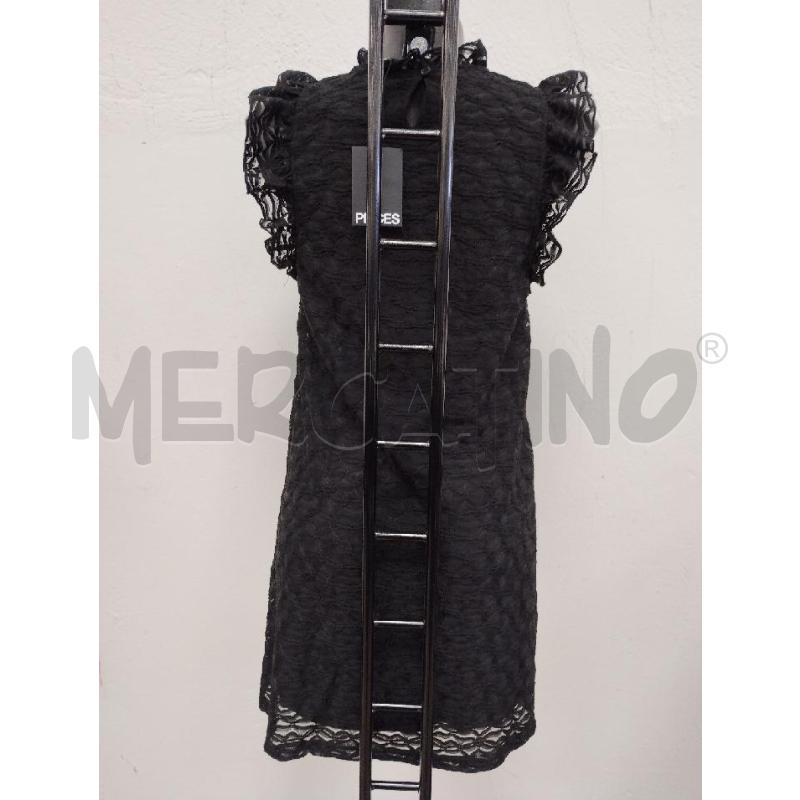 VESTITO DONNA PIECES NERO LAVORATO CARTELLINO | Mercatino dell'Usato Gazzada schianno 2