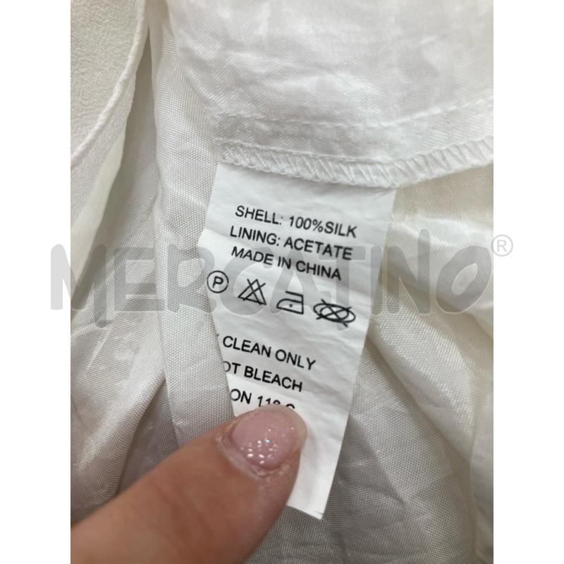VESTITO DONNA PIESZAK SETA BIANCO FRUFRU | Mercatino dell'Usato Gazzada schianno 4