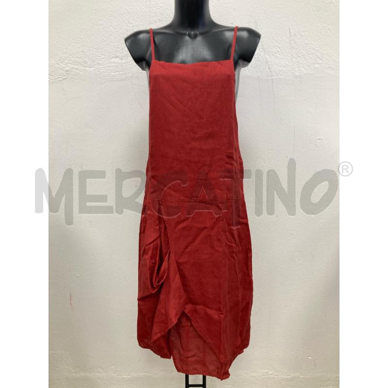 VESTITO DONNA SARAH PACINI MATTONE SPALLINE | Mercatino dell'Usato Gazzada schianno 1
