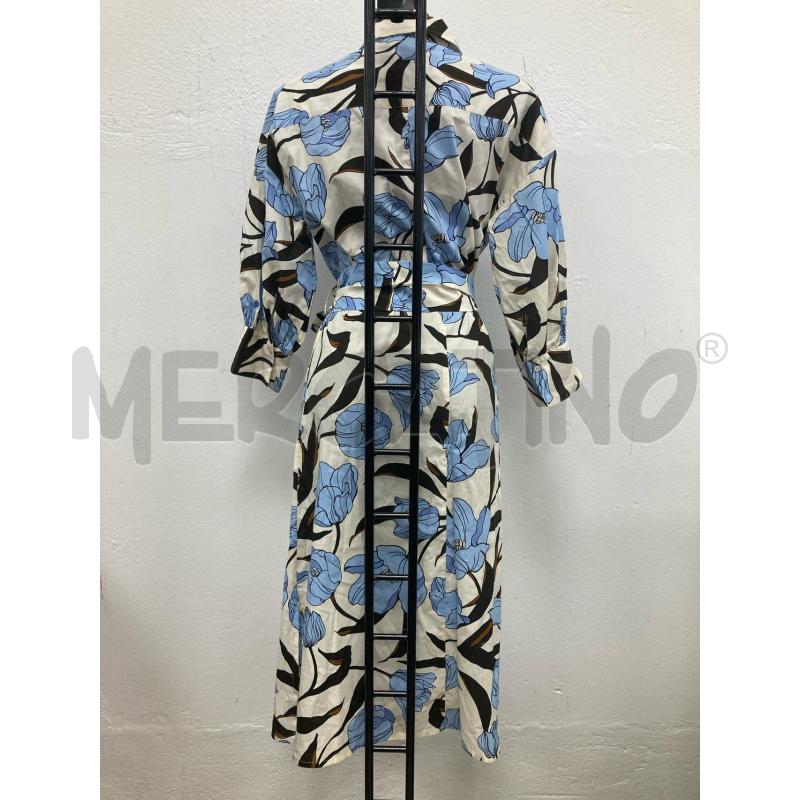VESTITO DONNA SEVENTY PANNA FIORATO MARRONE AZZURRO | Mercatino dell'Usato Gazzada schianno 2