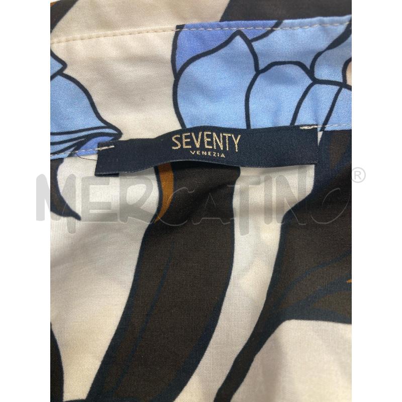 VESTITO DONNA SEVENTY PANNA FIORATO MARRONE AZZURRO | Mercatino dell'Usato Gazzada schianno 3