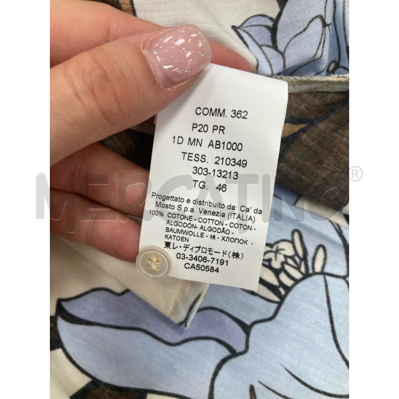 VESTITO DONNA SEVENTY PANNA FIORATO MARRONE AZZURRO | Mercatino dell'Usato Gazzada schianno 4