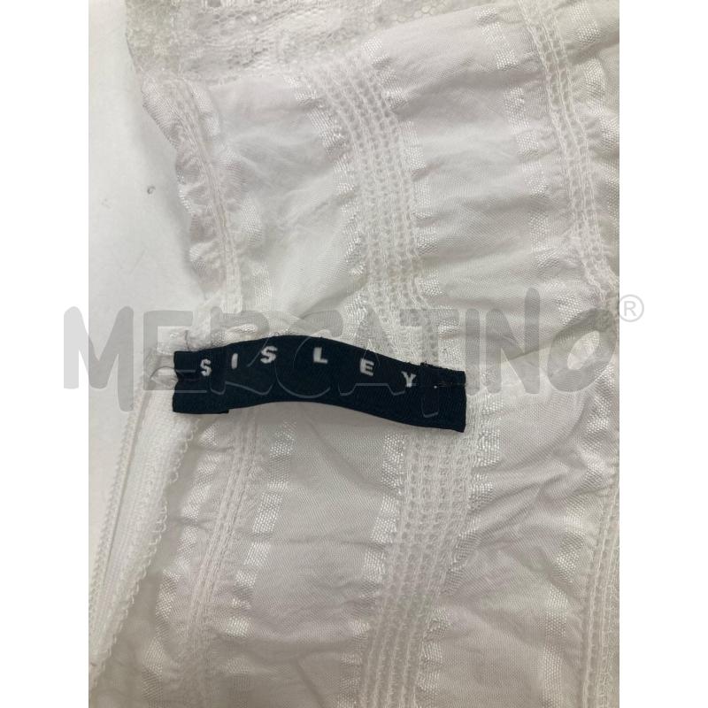 VESTITO DONNA SISLEY PIZZO BIANCO ARRICCIATO | Mercatino dell'Usato Gazzada schianno 3