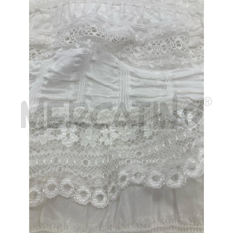 VESTITO DONNA SISLEY PIZZO BIANCO ARRICCIATO | Mercatino dell'Usato Gazzada schianno 4