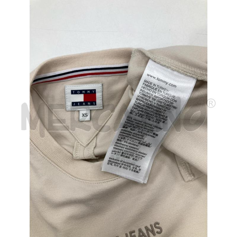 VESTITO DONNA TOMMY JEANS BEIGE  | Mercatino dell'Usato Gazzada schianno 4