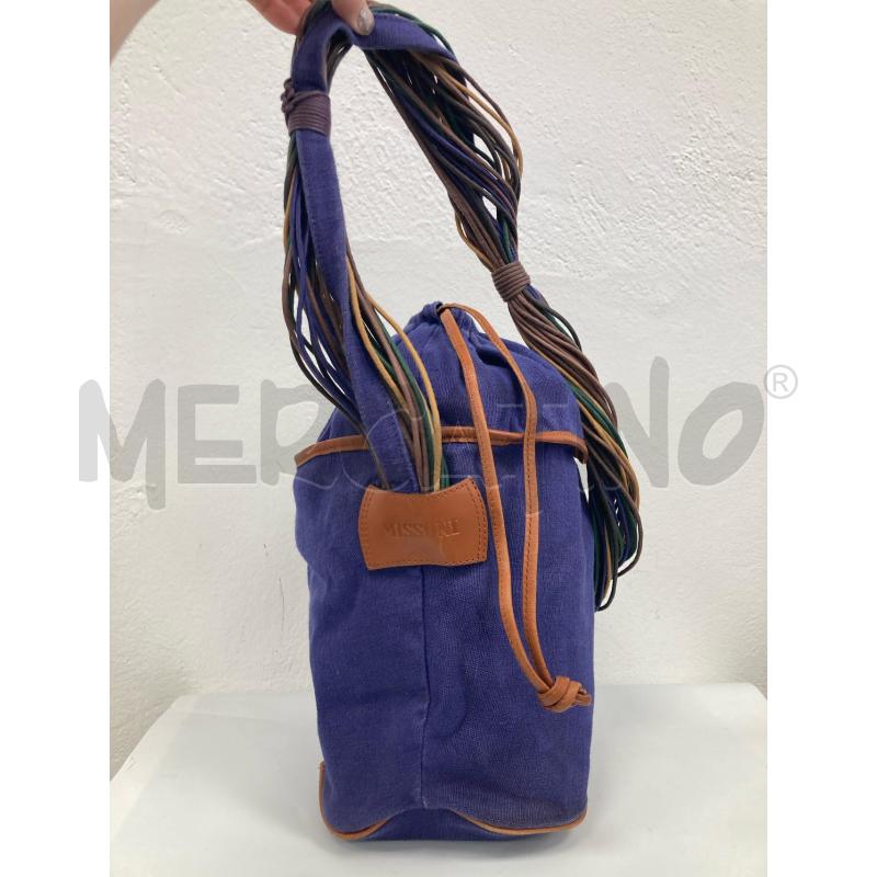 ZAINO DONNA MISSONI TESSUTO BLU MANICO MULTIFILO  | Mercatino dell'Usato Gazzada schianno 1