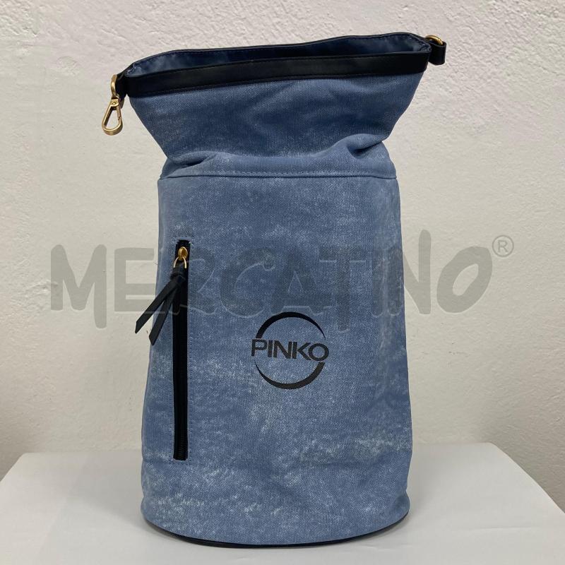 ZAINO DONNA PINKO DENIM BLU CARTELLINO | Mercatino dell'Usato Gazzada schianno 1