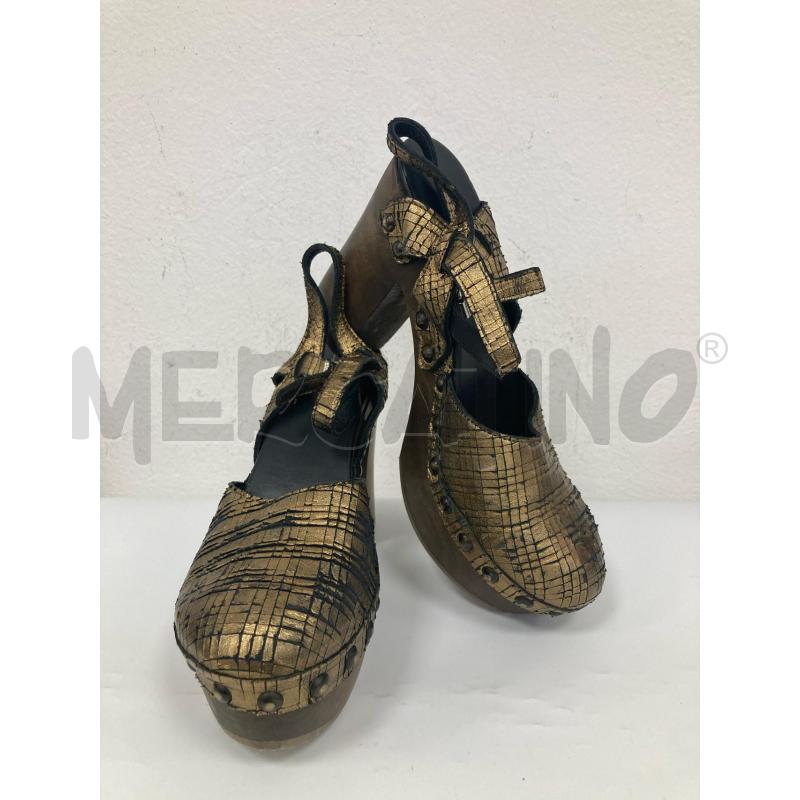 ZOCCOLI DONNA GALIETI ORO  | Mercatino dell'Usato Gazzada schianno 1