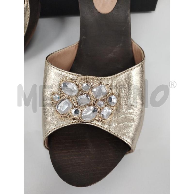 ZOCCOLI DONNA LIUJO LEGNO DORATO | Mercatino dell'Usato Gazzada schianno 2