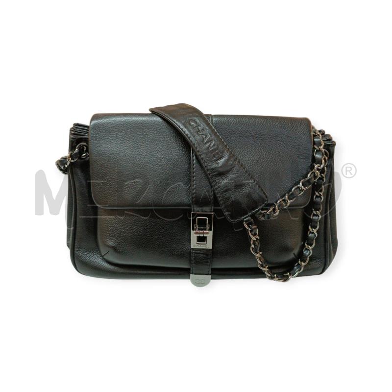 BORSA DONNA CHANEL NERA PELLE  | Mercatino dell'Usato Verbania 1
