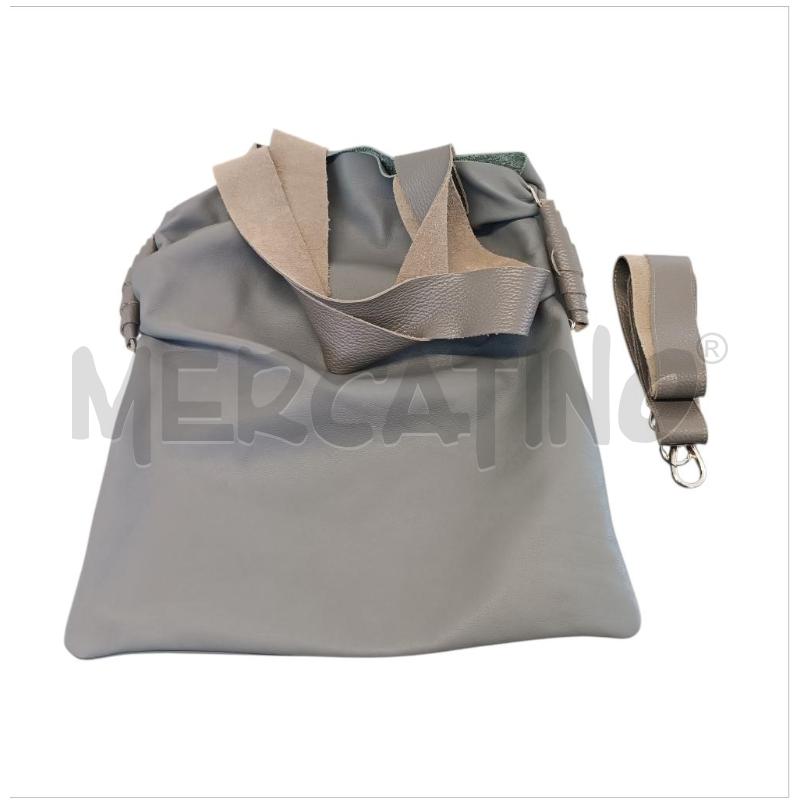 BORSA DONNA SPAZIO IF GRIGIA PELLE | Mercatino dell'Usato Verbania 1