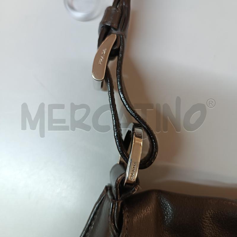 BORSETTA DONNA PRADA PELLE MARRONE | Mercatino dell'Usato Verbania 3