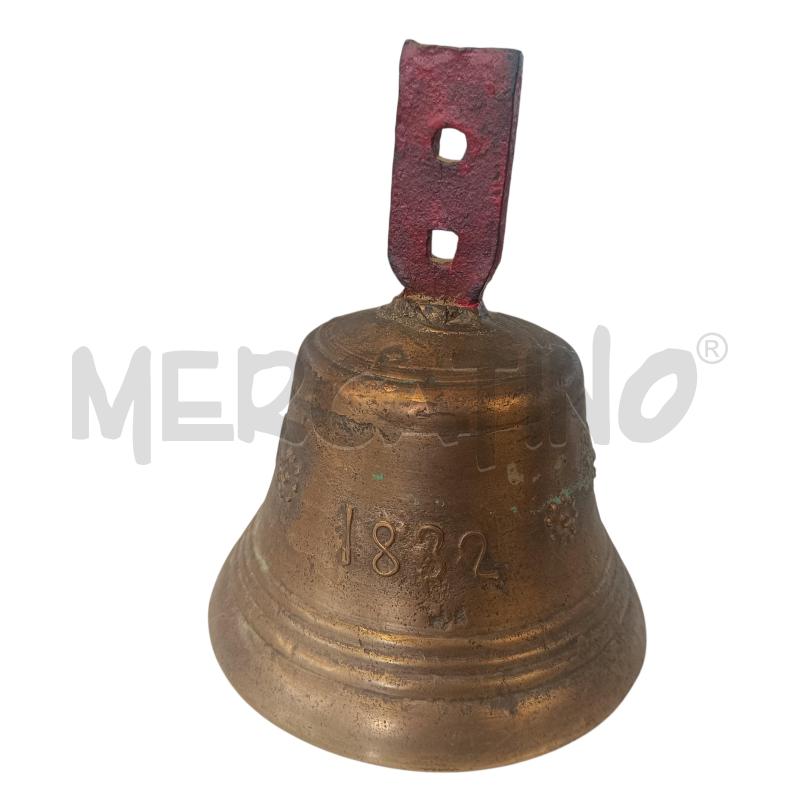 CAMPANA ANTICA IN  BRONZO 1832 MANIFATTURA ARTIGIANALE, PATINA ORIGINALE | Mercatino dell'Usato Verbania 1