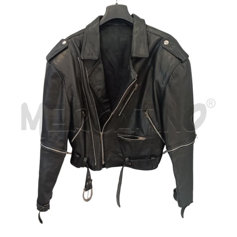 CHIODO DONNA MOTO PELLE NERA+  | Mercatino dell'Usato Verbania 1