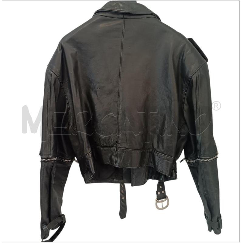 CHIODO DONNA MOTO PELLE NERA+  | Mercatino dell'Usato Verbania 2