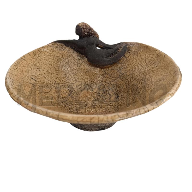 CIOTOLA CON FIGURA FEMMINILE TECNICA RAKU | Mercatino dell'Usato Verbania 1