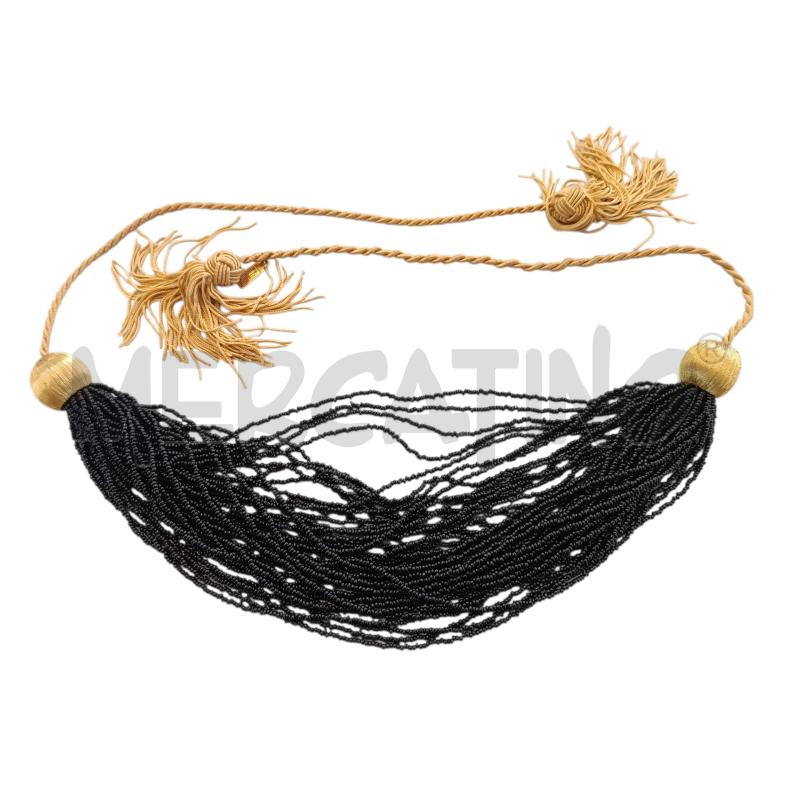 COLLANA UGO CORREANI NERA CON NAPPINE  | Mercatino dell'Usato Verbania 1
