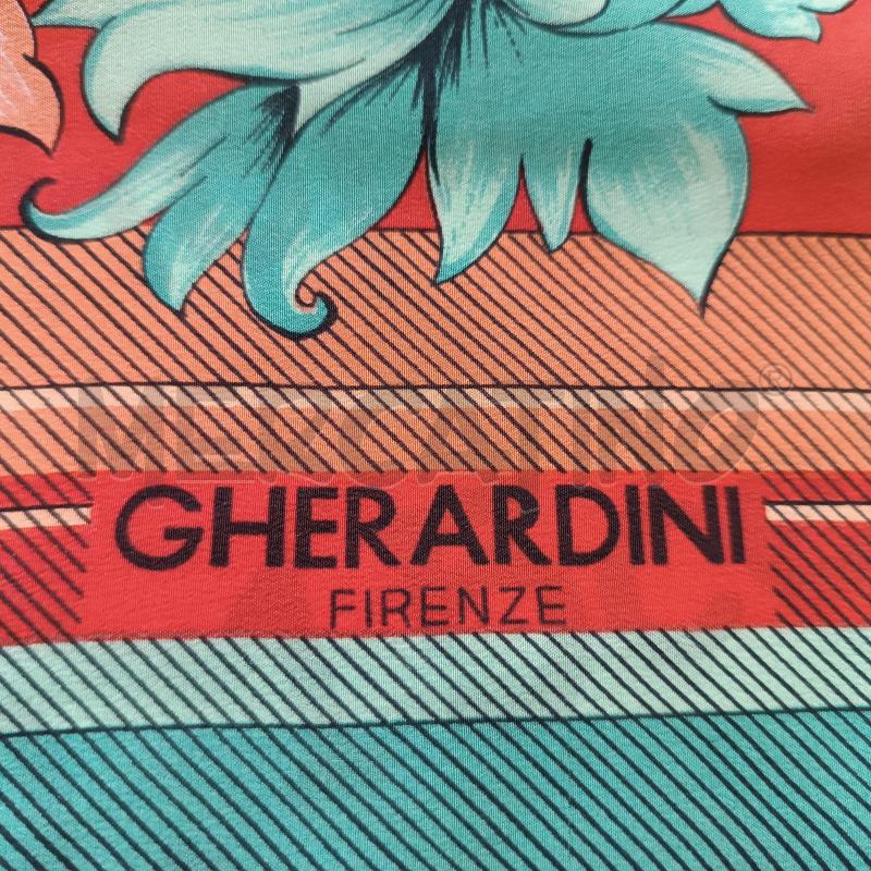 FOULARD GHERARDINI FIORI ROSSO VERDE | Mercatino dell'Usato Verbania 3