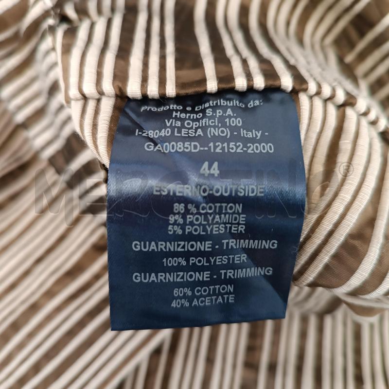 GIACCA DONNA HERNO  MARRONE TRASPARENTE | Mercatino dell'Usato Verbania 4