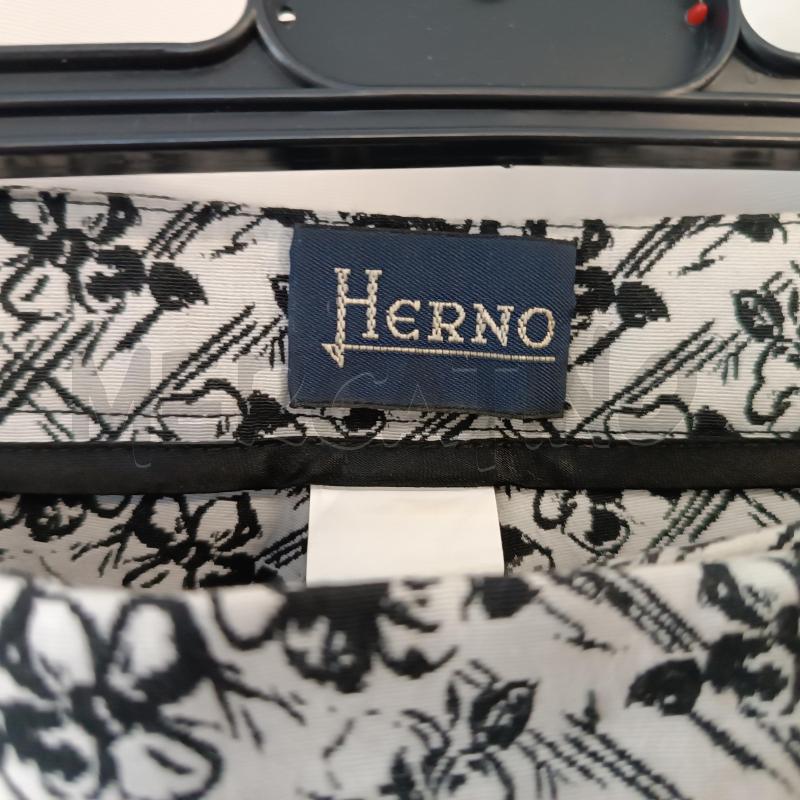 PANTALONE DONNA HERNO NERO FIORI BIANCI | Mercatino dell'Usato Verbania 2