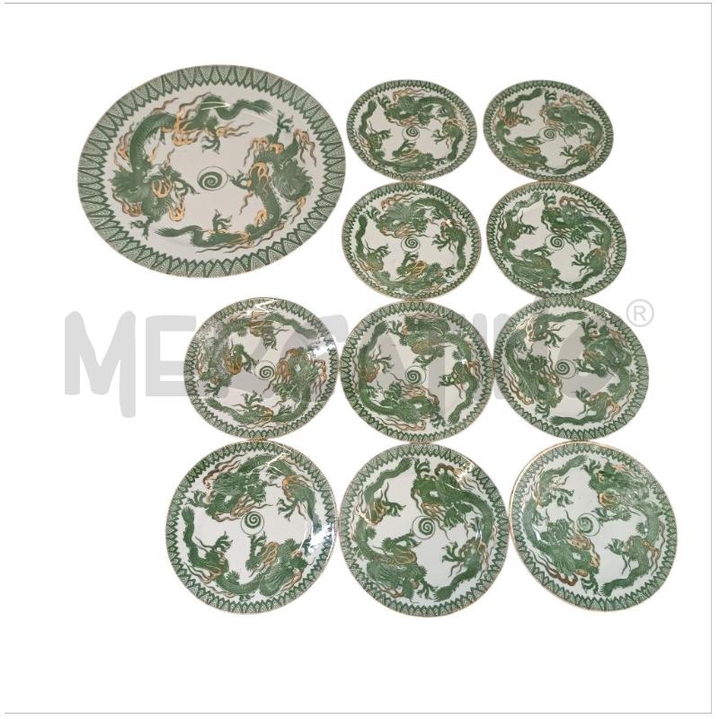 PIATTO CON 10 PIATTINI GRANDE GIAPPONE | Mercatino dell'Usato Verbania 1