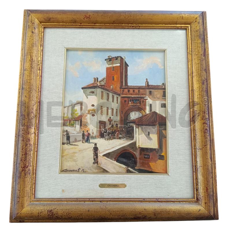 QUADRO A FIRMA ANTONIO CAZZAMALI LA VECCHIA MILANO | Mercatino dell'Usato Verbania 1