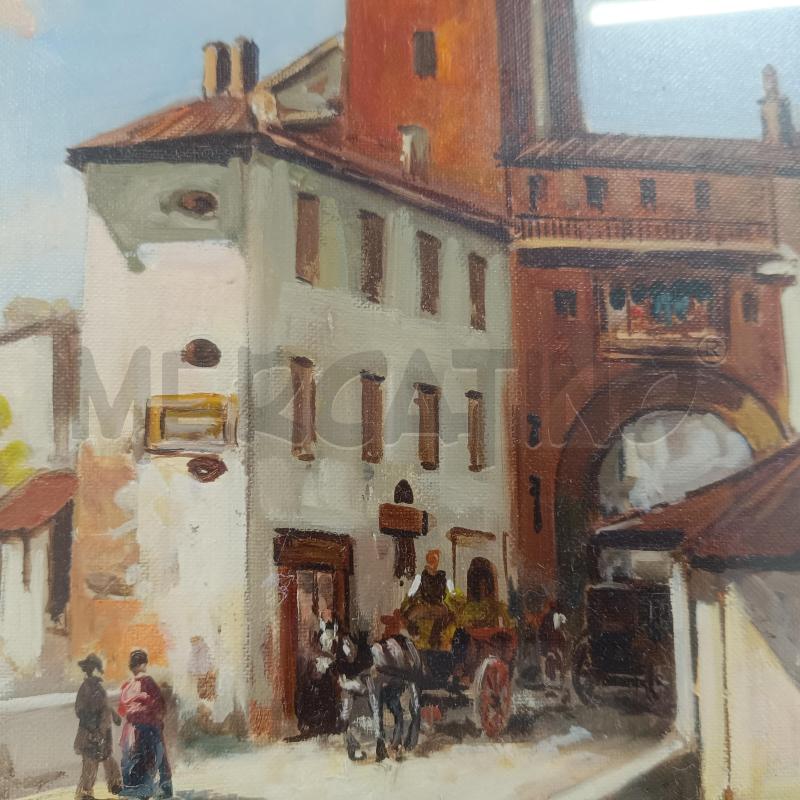 QUADRO A FIRMA ANTONIO CAZZAMALI LA VECCHIA MILANO | Mercatino dell'Usato Verbania 5