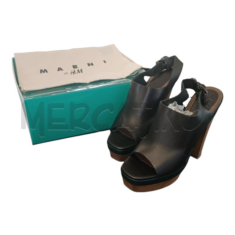 SANDALI DONNA MARNI H&M NERO | Mercatino dell'Usato Verbania 1