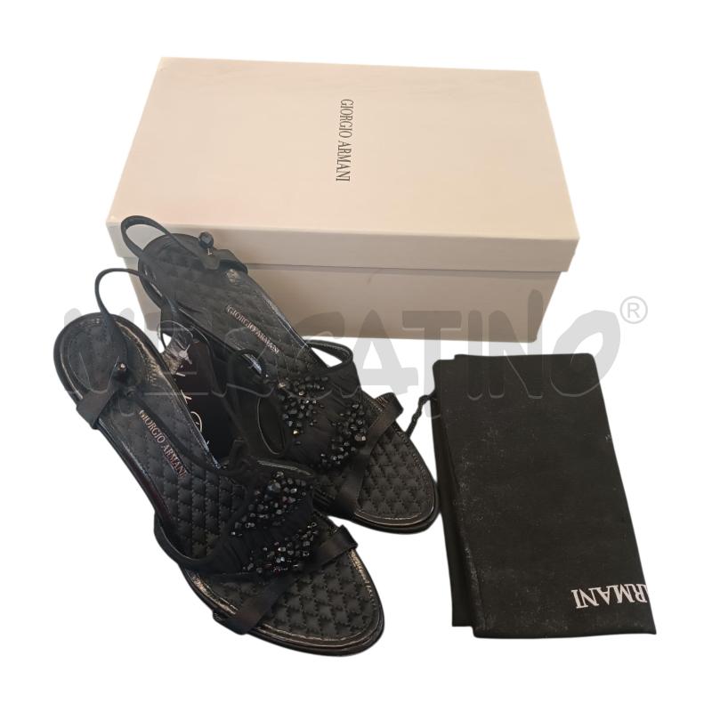 SANDALI DONNA NERI GIORGIO ARMANI  | Mercatino dell'Usato Verbania 1