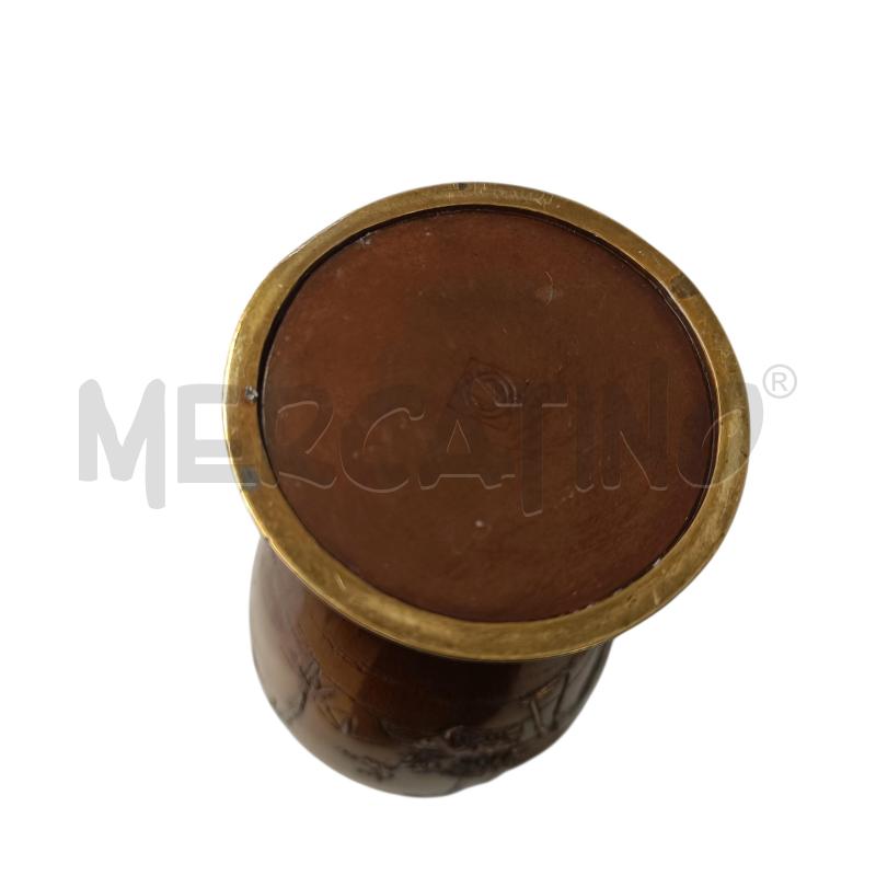 VASO GIAPPONESE PRIMI '900 PERIODO MEIJI IN BRONZO PATINATO | Mercatino dell'Usato Verbania 4