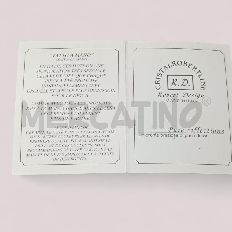 VASO  CRISTALLO ROBERT DESIGN DECORATO ORO | Mercatino dell'Usato Verbania 3