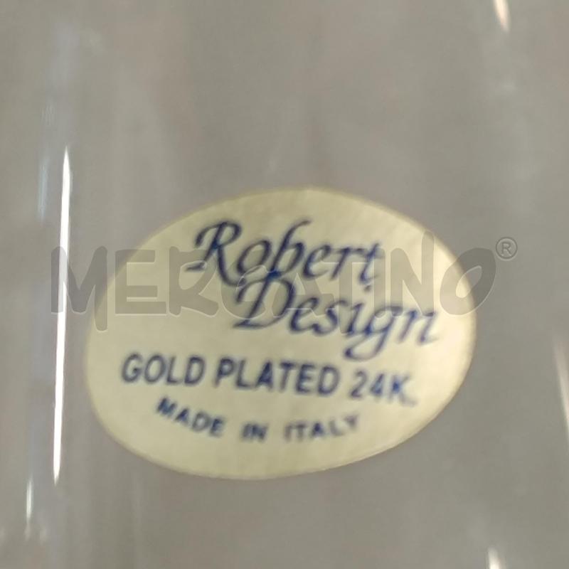 VASO  CRISTALLO ROBERT DESIGN DECORATO ORO | Mercatino dell'Usato Verbania 4
