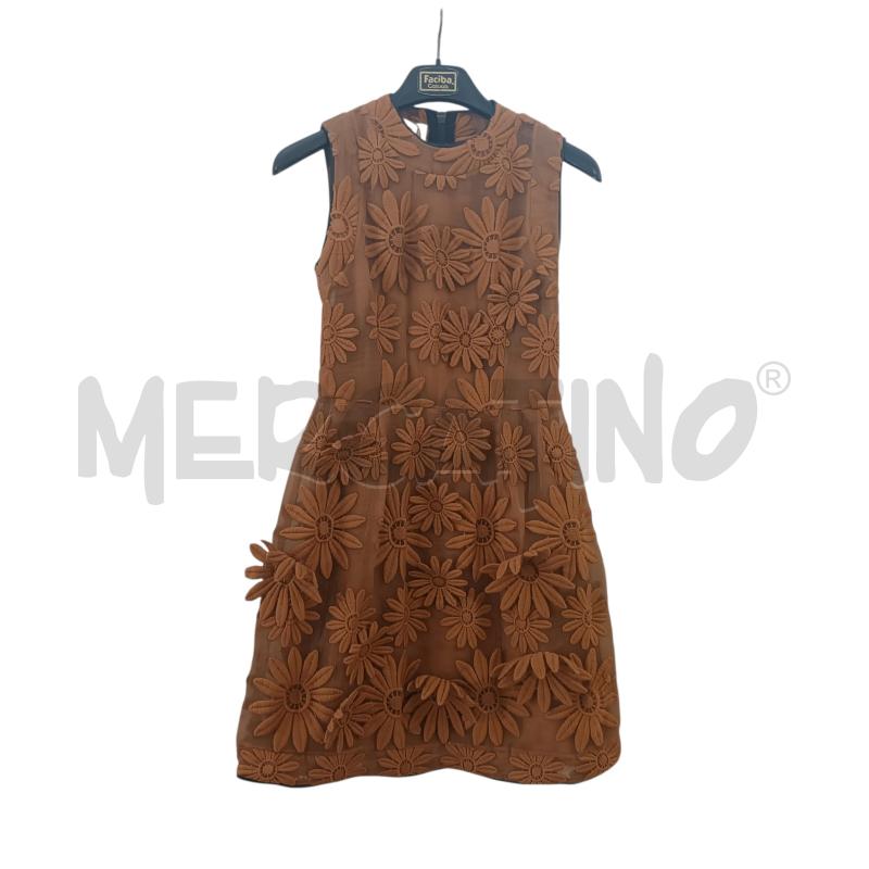 VESTITO DONNA MARNI MARRONE CON FIORI | Mercatino dell'Usato Verbania 1