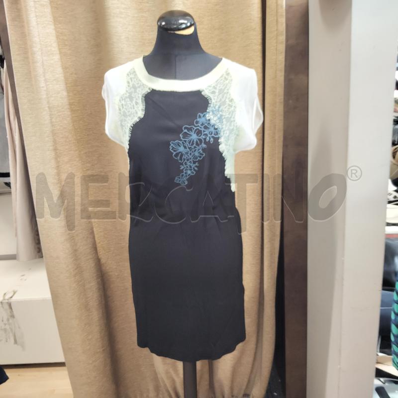 ABITO DONNA GUESS NERO MANICHE BIANCHE PIZZO  | Mercatino dell'Usato Domodossola 1