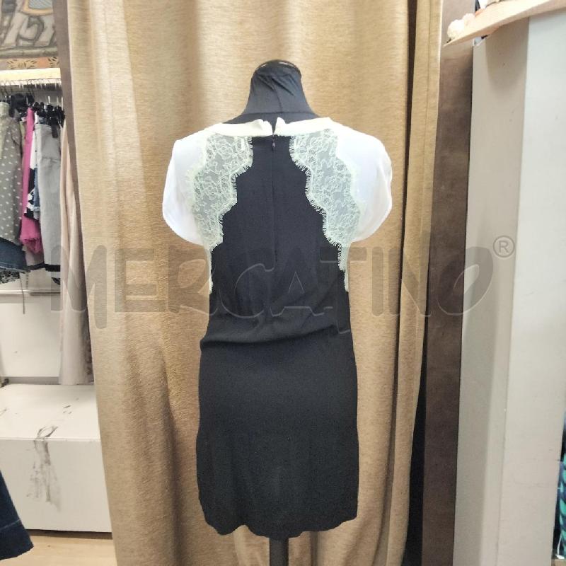 ABITO DONNA GUESS NERO MANICHE BIANCHE PIZZO  | Mercatino dell'Usato Domodossola 3