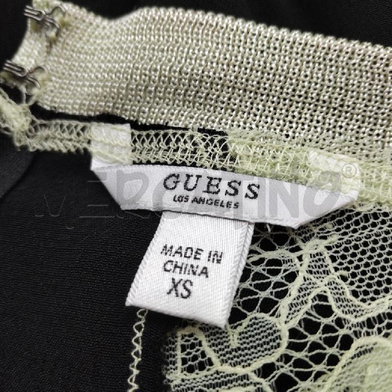 ABITO DONNA GUESS NERO MANICHE BIANCHE PIZZO  | Mercatino dell'Usato Domodossola 4