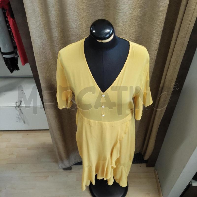 ABITO DONNA SETA GIALLO CINTURA BOTTONI  | Mercatino dell'Usato Domodossola 2