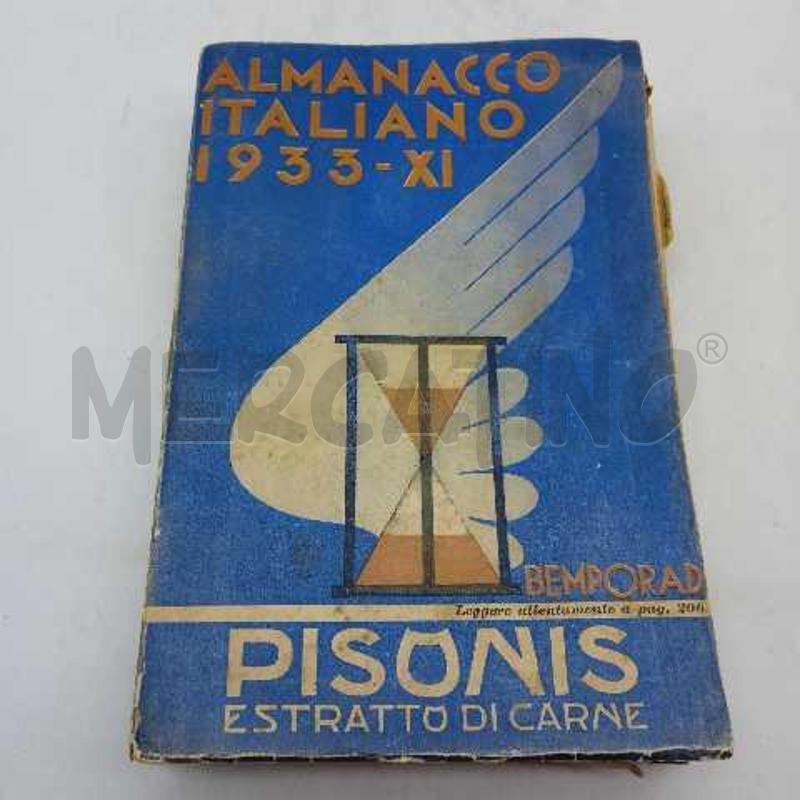 ALMANACCO ITALIANO 1933 PISONIS | Mercatino dell'Usato Domodossola 1