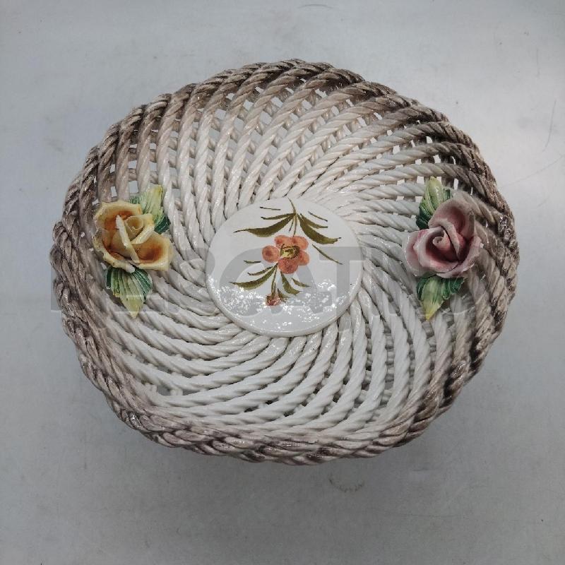 ALZATA CERQAMICA FIORI RILIEVO  | Mercatino dell'Usato Domodossola 2