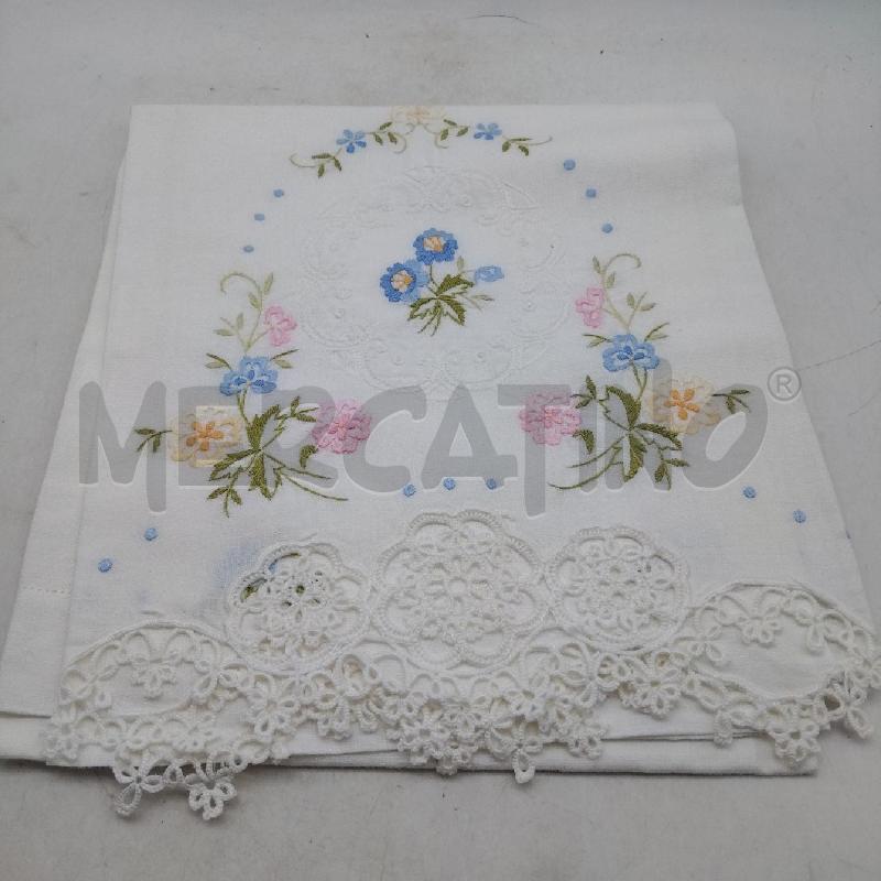 ASCIUGA MANO RICAMO FIORI COLORATI  | Mercatino dell'Usato Domodossola 1