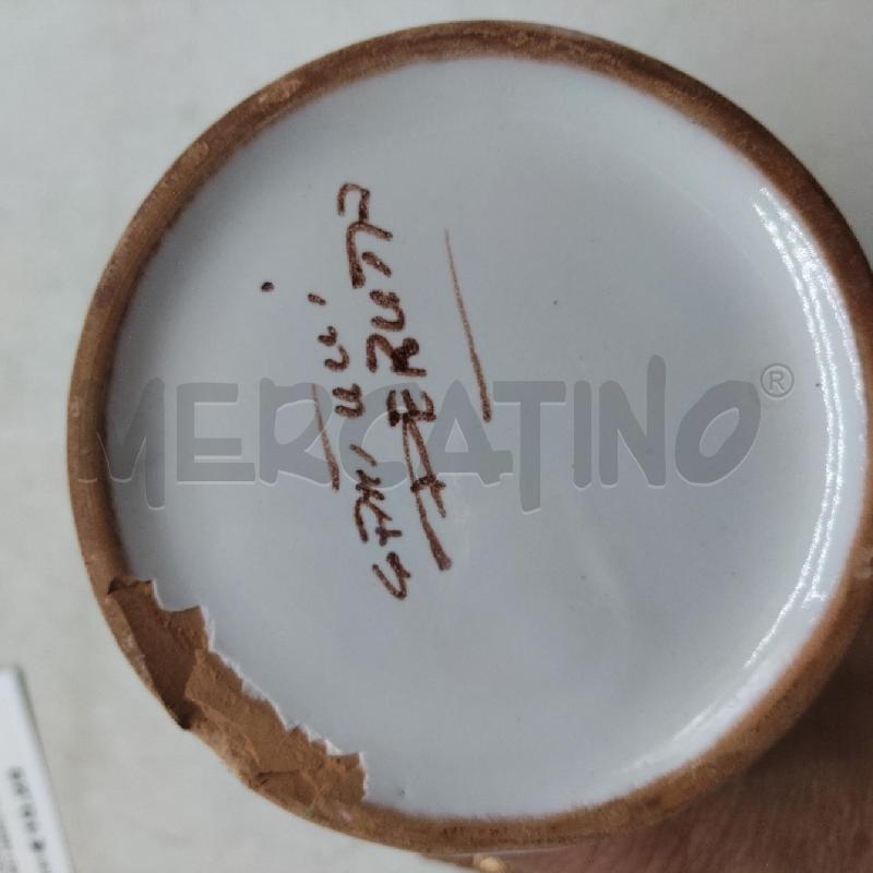 BARATTOLO CAFFÈ CON COPERCHIO NERO SCHEGGIATO DERUTA  | Mercatino dell'Usato Domodossola 3