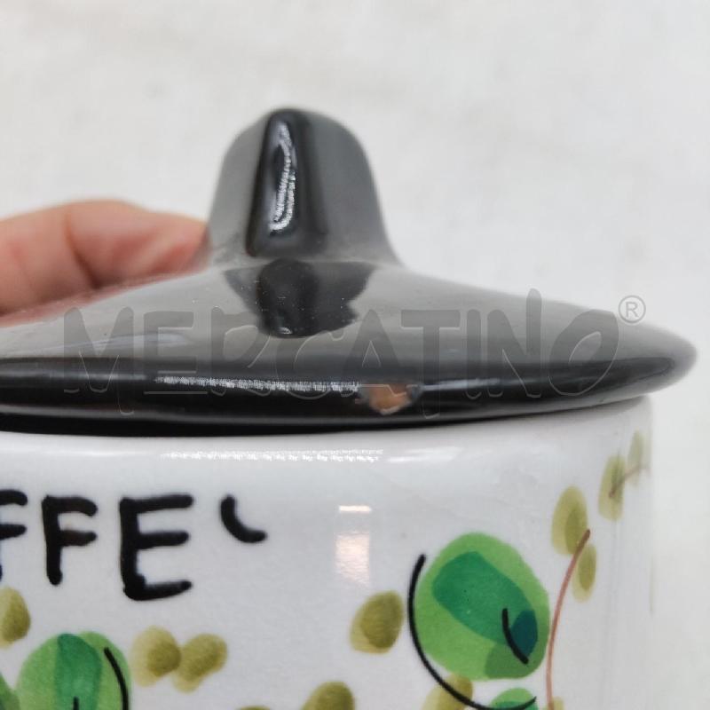 BARATTOLO CAFFÈ CON COPERCHIO NERO SCHEGGIATO DERUTA  | Mercatino dell'Usato Domodossola 4