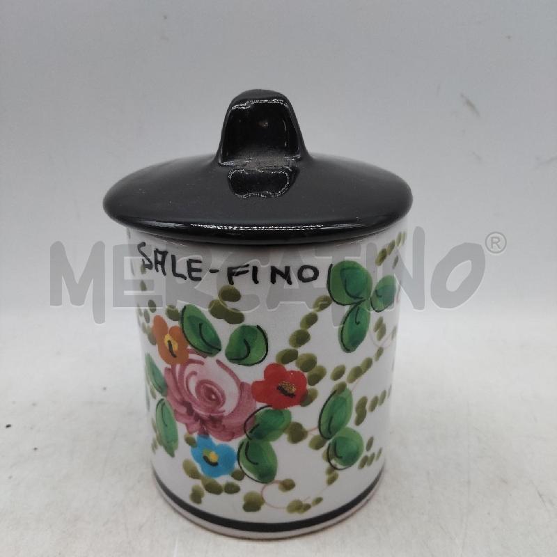 BARATTOLO SALE FINO COPERCHIO NERO DERUTA | Mercatino dell'Usato Domodossola 1