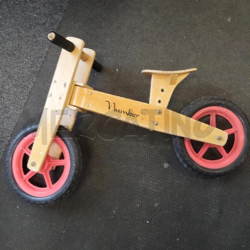 BICICLETTINA BAMBINO LEGNO SENZA ROTELLE NUMBER 1 | Mercatino dell'Usato Domodossola 1