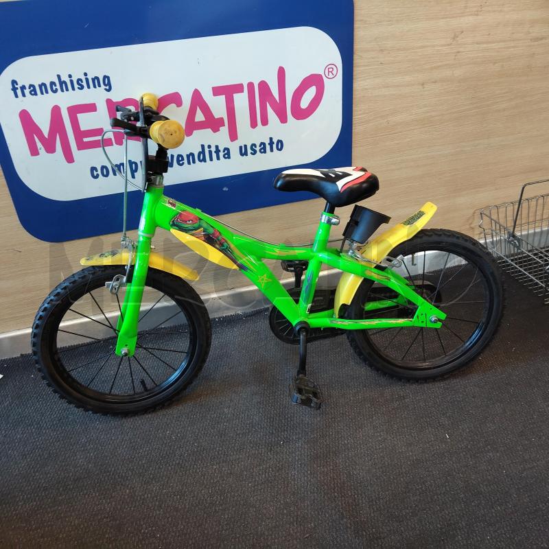 BICICLETTINA BAMBINO VERDE GIALLO TARTARUGHE NINJA | Mercatino dell'Usato Domodossola 1