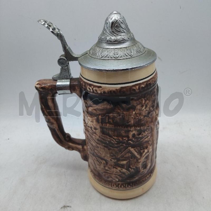BOCCALE BIRRA CERAMICA GENEVE COPERCHIO PELTRO | Mercatino dell'Usato Domodossola 1