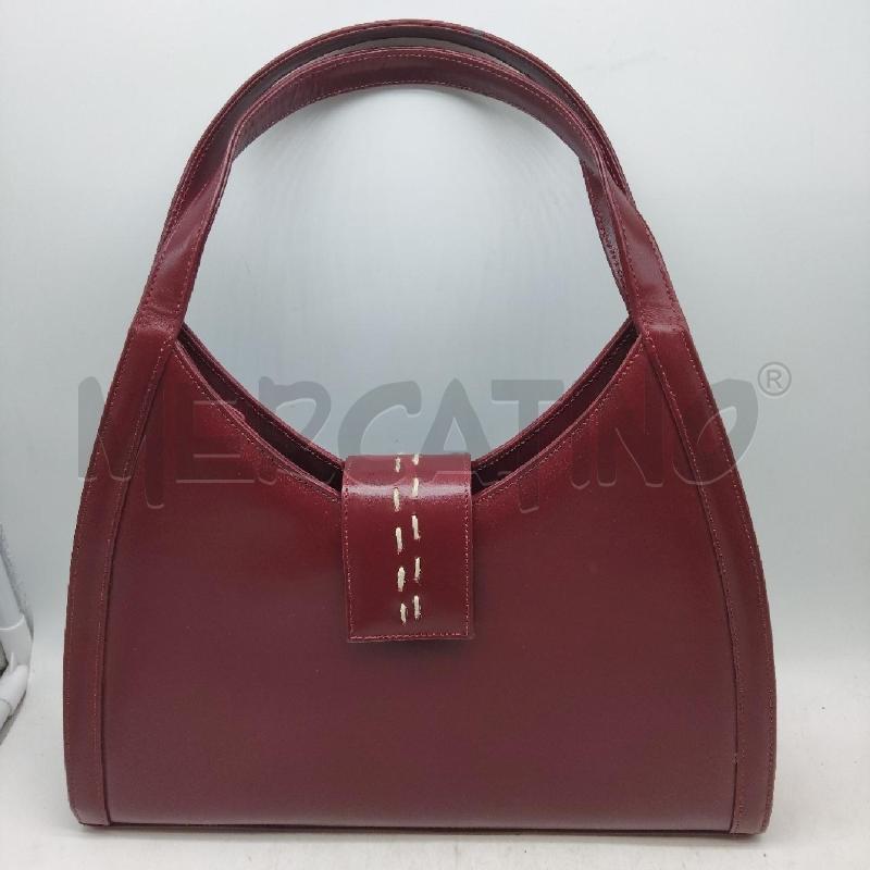 BORSA DONNA BAULETTO PELLE ROSSA DOPPIO MANICO FRATELLI ROSSETTI | Mercatino dell'Usato Domodossola 1