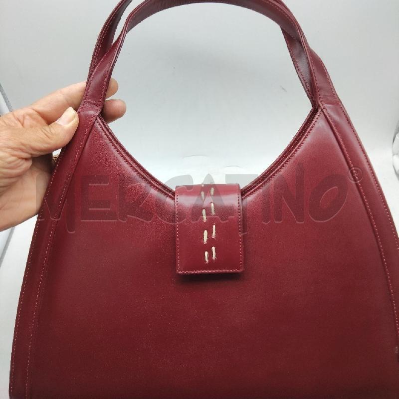 BORSA DONNA BAULETTO PELLE ROSSA DOPPIO MANICO FRATELLI ROSSETTI | Mercatino dell'Usato Domodossola 2