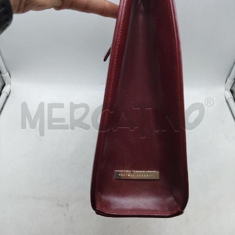 BORSA DONNA BAULETTO PELLE ROSSA DOPPIO MANICO FRATELLI ROSSETTI | Mercatino dell'Usato Domodossola 4